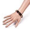 2Pcs Buddhist Natural Mixed Stone and Wood Beads Stretch Bracelets Set for Women Men BJEW-JB08932-3