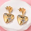 304 Stainless Steel Dangle Stud Earrings EJEW-V016-12G-1
