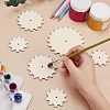 Olycraft 15Pcs Gear Unfinish Wooden Pieces WOOD-OC0002-32-3