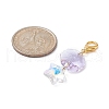 Star/Octagon Glass Pendant Decorations HJEW-JM01044-3