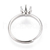 Rhodium Plated 925 Sterling Silver Solitaire Ring Settings STER-T008-12P-3