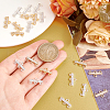   24Pcs 2 Colors Alloy Micro Pave Clear Cubic Zirconia Chandelier Component Links FIND-PH0021-03-3