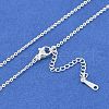 Brass Cable Chain Necklaces NJEW-U008-06S-2