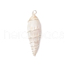 Copper Wire Wrapped Natural Spiral Shell Big Pendants PALLOY-JF03397-01-3