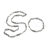 Anti-Tarnish 201 Stainless Steel Oval Link Chain Necklace & Bracelets Set SJEW-G083-01P-1