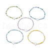 Faceted Glass Stretch Bracelets for Women BJEW-JB11481-2