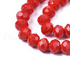 Opaque Solid Color Glass Beads Strands EGLA-A034-P1mm-D22-2