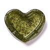 Resin with Natural Peridot Chip Stones Ashtray DJEW-F015-03C-1