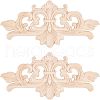 Olycraft Rubber Wood Carved Onlay Applique AJEW-OC0001-51A-1