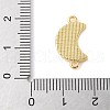 Brass Pave Natural White Shell Connector Charms KK-S522-03G-G-3
