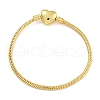 2.5mm Brass European Style Round Snake Chain Bracelets for Jewelry Making BJEW-P338-02G-1