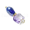 Cat Shapes Glass Links Connector Charms PALLOY-JF03240-5