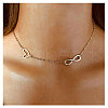 Aluminum Infinity Heart Link Chain Necklaces for Women FS-WG44B62-01-2