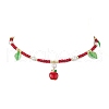 Synthetic Turquoise Beaded Necklaces & Earring Set for Women SJEW-JS01316-4