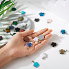 Yilisi 24Pcs 12 Styles Star Natural & Synthetic Gemstone Pendants G-YS0001-22-16