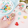  Silicone Heart & Synthetic Rubber Cone Knitting Needle Point Protectors DIY-NB0010-18-3