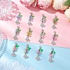 Butterfly Alloy Rhinestone & Flower Acrylic Pendant Decorations HJEW-JM03145-1