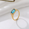 304 Stainless Steel Cubic Zirconia Finger Rings FS-WGC174A-06-1