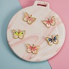 8Pcs 4 Colors Brass Enamel Pendants KK-SZ0004-08-5