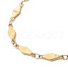 304 Stainless Steel Rhombus Link Chain Bracelets for Women BJEW-JB11603-01-3
