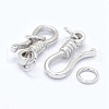 Rhodium Plated 925 Sterling Silver S-Hook Clasps STER-I016-120C-P-2