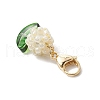 Flower Glass Seed Beads Beaded Pendant Decorations HJEW-MZ00195-01-4