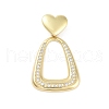 Rack Plating Brass Micro Pave Clear Cubic Zirconia Pendants KK-H474-19G-05-1