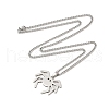 201 Stainless Steel Pendant Necklaces for Women NJEW-U018-01P-07-2