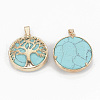 Synthetic Turquoise Pendants G-S292-10B-G-2