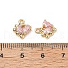 Brass Micro Pave Cubic Zirconia Pendants KK-A259-16G-3