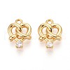 Brass Micro Pave Cubic Zirconia Pendants KK-N263-92A-G-1