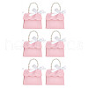 Trapezoid Paper Gift Box with Plastic Imitation Pearl Handles CON-WH0092-65B-7
