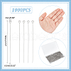 1000Pcs Stainless Steel Eye Pins STAS-UN0058-29-3