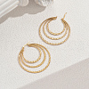 Stainless Steel Triple Hoop Earrings ZM0162-2