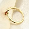 Brass Micro Pave Cubic Zirconia Cuff Rings for Women RJEW-H247-19G-02-1