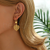 Alloy Hollow Heart Hoop Earrings EV8985-4