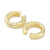 Rack Plating Brass Twist Rope Cuff Earrings for Women EJEW-G352-02G-2