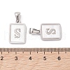 304 Stainless Steel Pave Shell Pendants STAS-G327-01P-S-3