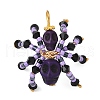 Halloween Theme Dyed Synthetic Turquoise & Glass Seed Beads Pendants PALLOY-MZ00774-06-3