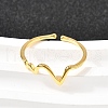 ECG 925 Sterling Silver Cuff Rings for Women RJEW-S631-04G-1