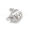 Brass Micro Pave Cubic Zirconia Pendants KK-D283-20P-2