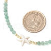 Summer Beach Natural Green Aventurine Round Beaded Necklaces NJEW-JN05262-05-3