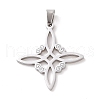 Non-Tarnish 304 Stainless Steel Hollow Pendants STAS-P313-01P-1