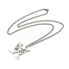 201 Stainless Steel Necklaces NJEW-Q336-01X-P-2