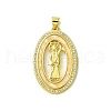 Real 18K Gold Plated Brass Micro Pave Cubic Zirconia Pendants KK-H472-14G-10-1