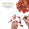 50Pcs 5 Styles Wooden Cabochons WOOD-CJ0001-51-6