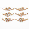 Brass Micro Pave Cubic Zirconia Links Connectors KK-T060-80-1