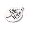 304 Stainless Steel Pendants STAS-P393-03P-2