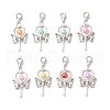 8Pcs Heart Magic Wand Acrylic & Alloy Pendant Decorations HJEW-JM03228-1