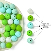 35Pcs Food Grade Eco-Friendly Silicone Focal Beads SIL-FS0001-22F-4